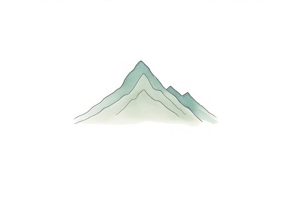 Mountain nature logo white background. AI generated Image by rawpixel.