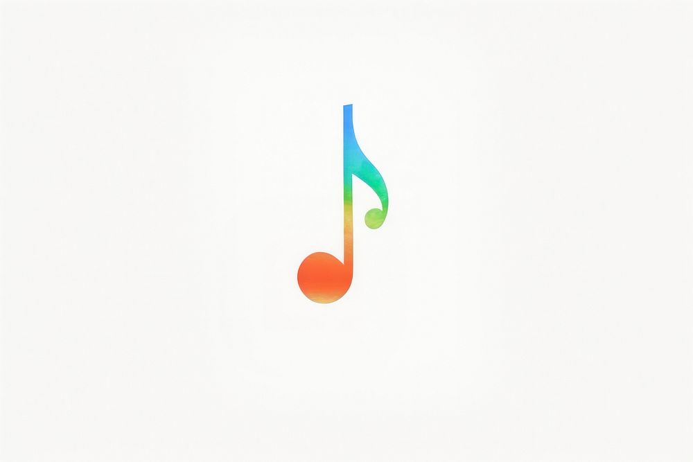 Music note logo symbol art. AI generated Image by rawpixel.