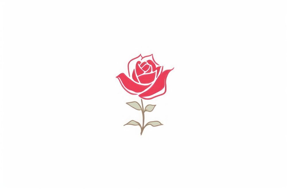 Rose flower plant logo. AI generated Image by rawpixel.