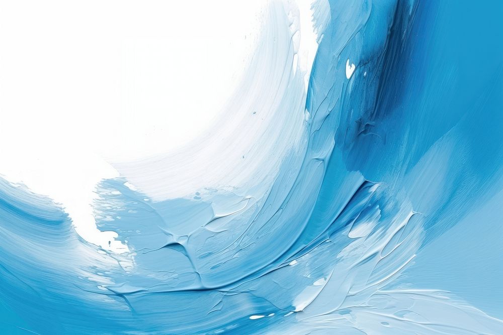 Background of blue abstract arclylic brush stroke texture backgrounds white turquoise. AI generated Image by rawpixel.