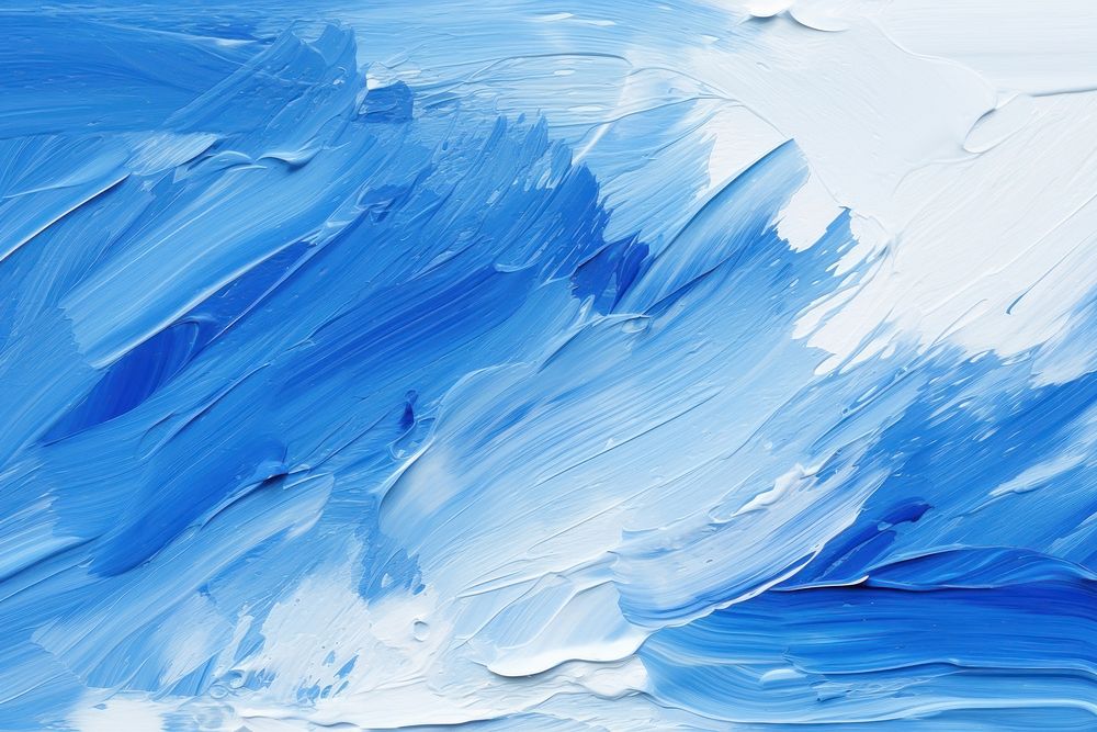 Arclylic brush stroke texture blue backgrounds abstract. 