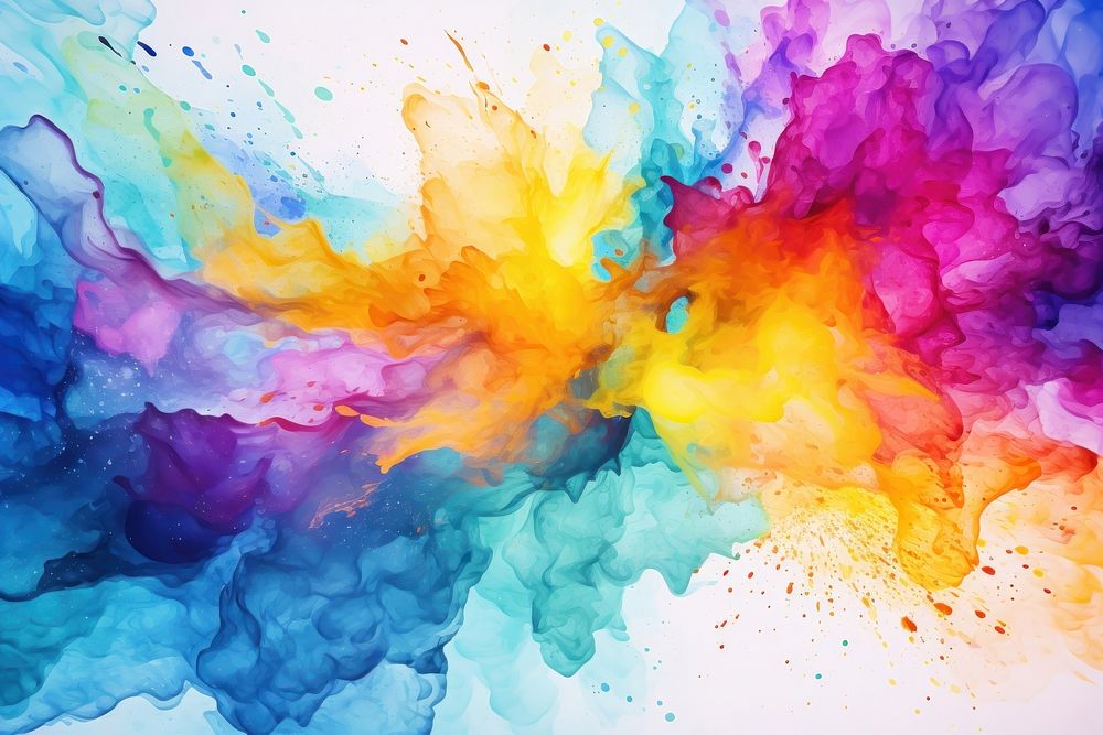 Watercolor splash backgrounds painting creativity. AI generated Image by rawpixel.