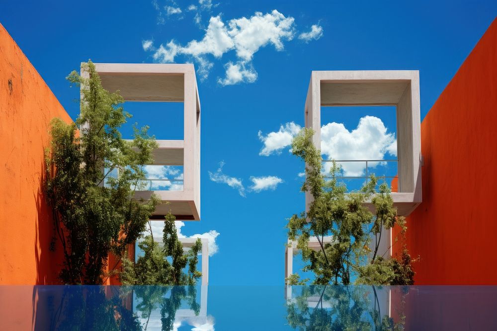 Maxico architecture sky building outdoors. AI generated Image by rawpixel.
