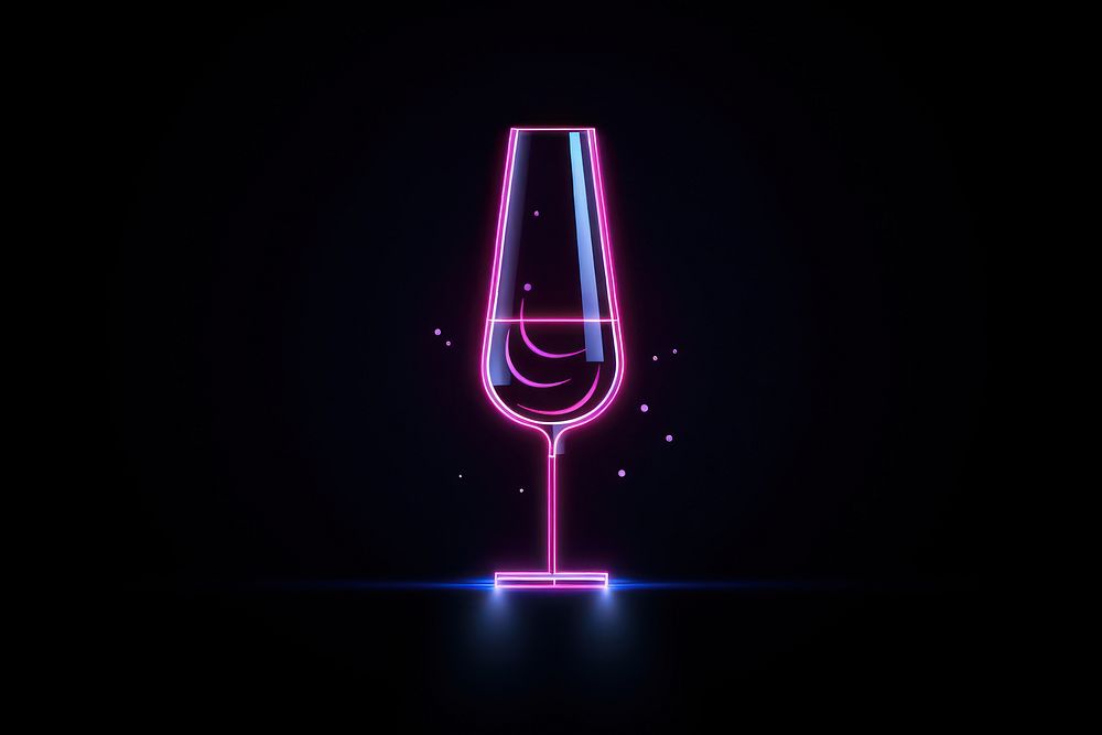 Wine light neon lighting. AI generated Image by rawpixel.