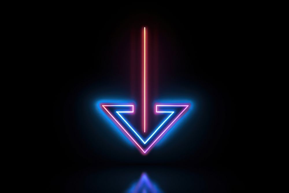 Arrow light neon night. AI generated Image by rawpixel.