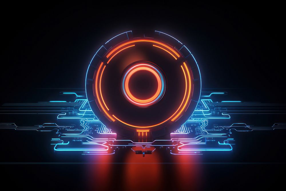 Cyber light neon line. AI generated Image by rawpixel.