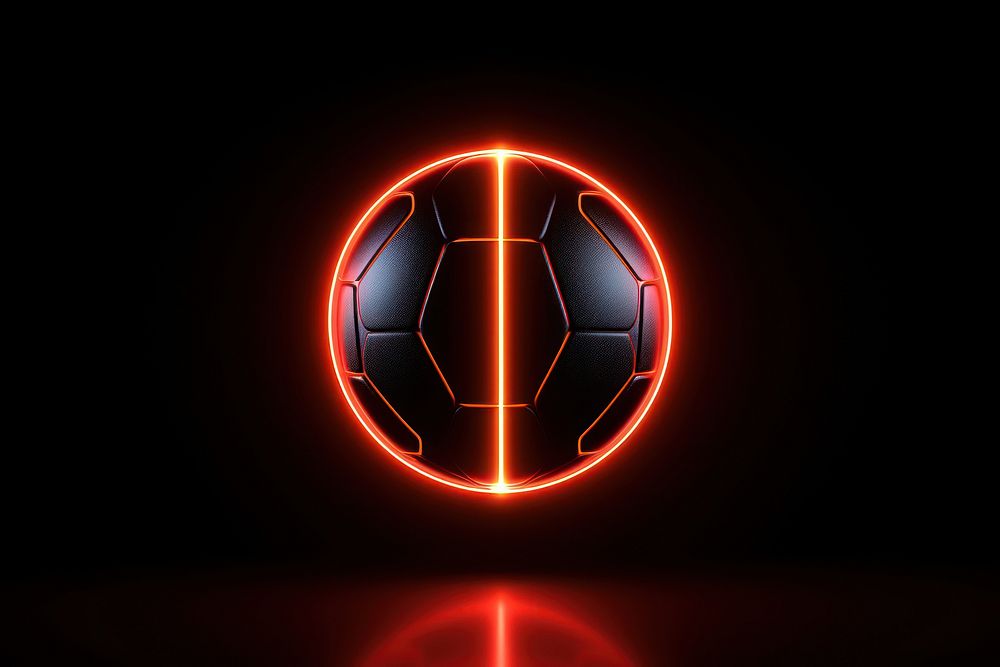 Football light illuminated technology. AI generated Image by rawpixel.