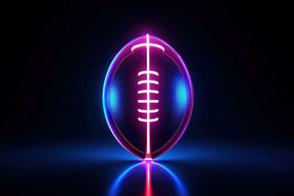 Football light neon sports. AI generated Image by rawpixel.