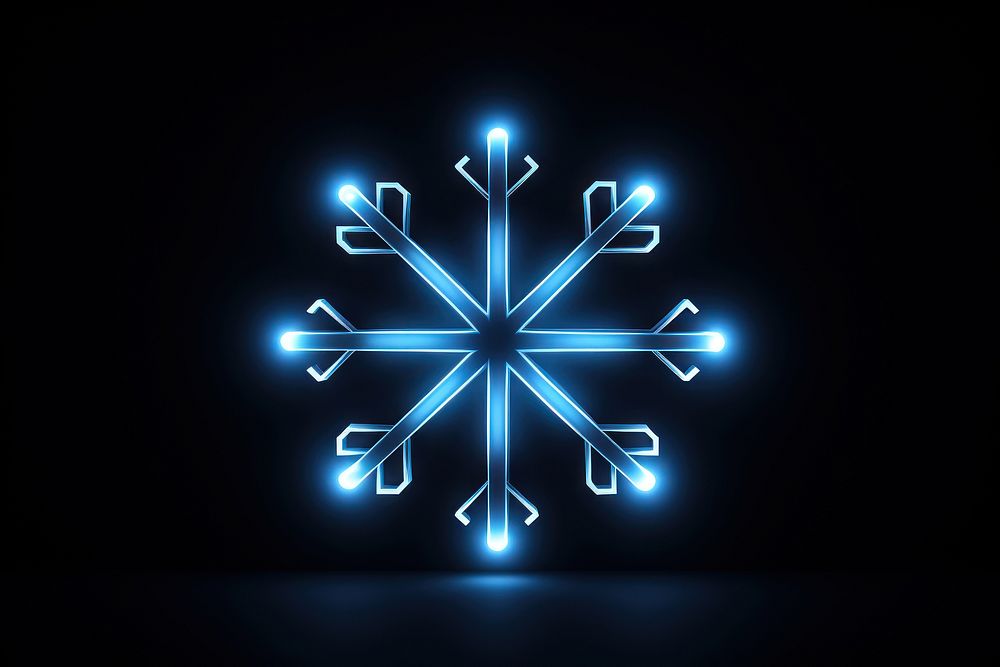 Snowflake light lighting illuminated. AI generated Image by rawpixel.