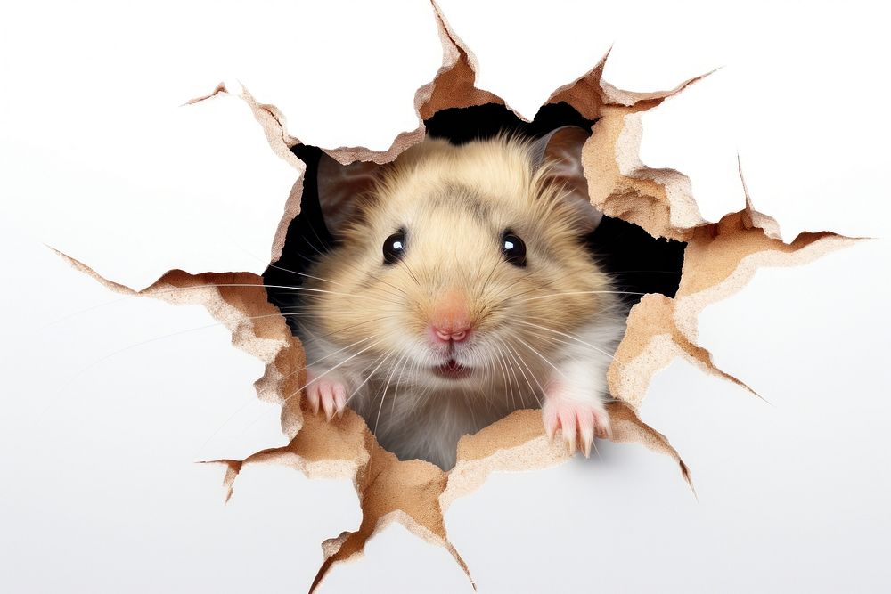 Hamster portrait rodent animal. AI generated Image by rawpixel.