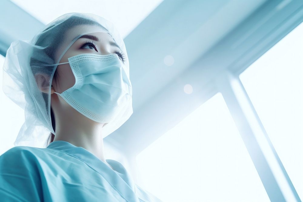 Surgical surgeon looking doctor. AI generated Image by rawpixel.