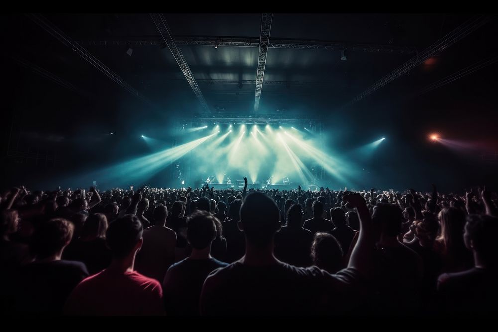 Concert audience light adult. AI generated Image by rawpixel.