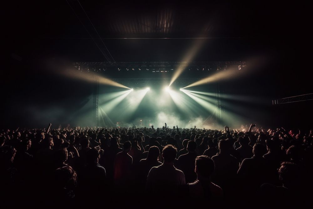 Concert audience light adult. AI generated Image by rawpixel.