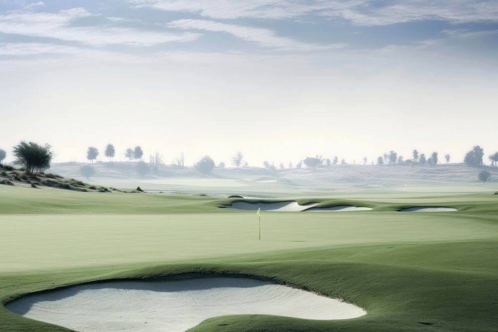 A golf field landscape outdoors nature. AI generated Image by rawpixel.