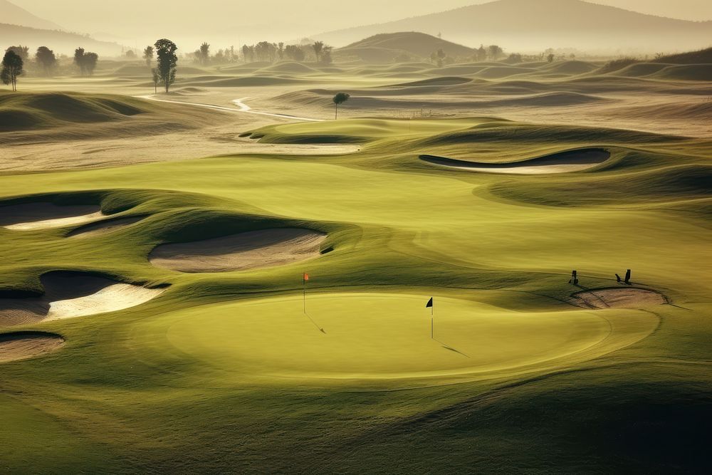 A golf field outdoors nature sports. AI generated Image by rawpixel.