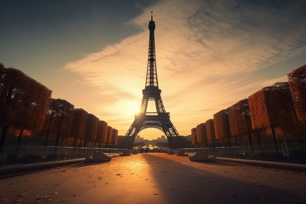An eiffel architecture landmark building. AI generated Image by rawpixel.