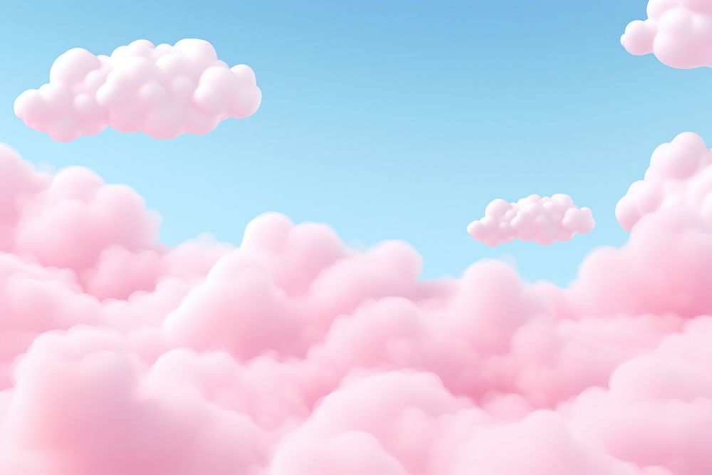Fluffy clouds backgrounds outdoors nature. AI generated Image by rawpixel.