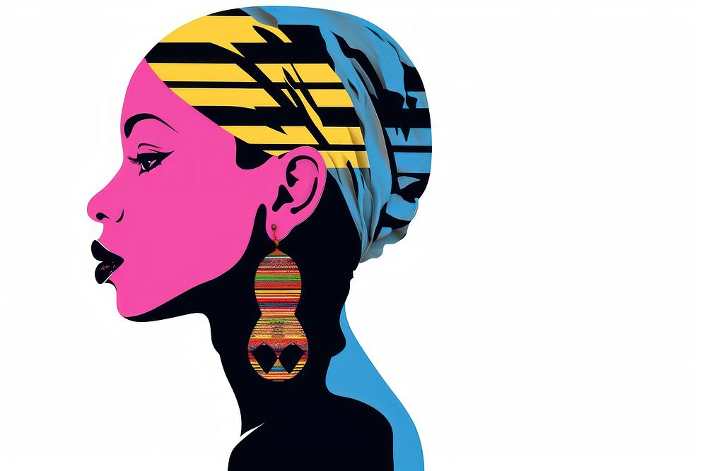 African tribal woman earring jewelry adult. AI generated Image by rawpixel.
