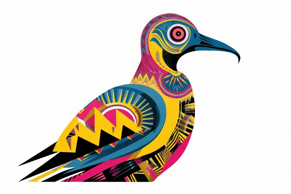 African tribal bird animal beak art. AI generated Image by rawpixel.