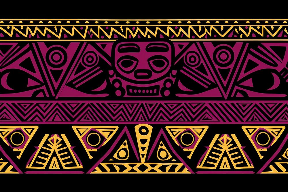 African tribal pattern art creativity scoreboard. AI generated Image by rawpixel.