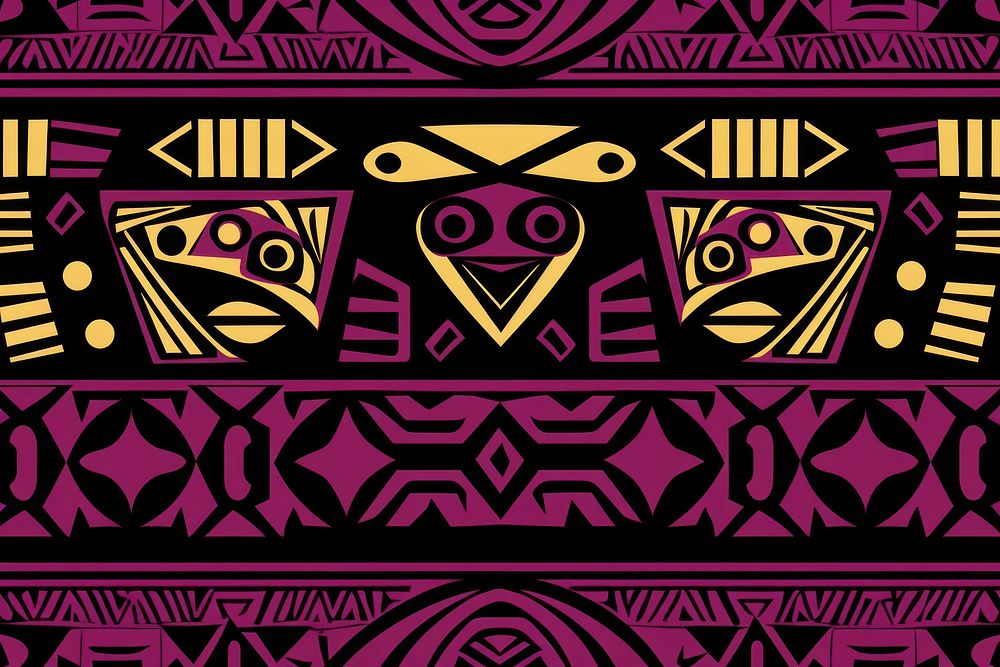 African tribal pattern purple art backgrounds. AI generated Image by rawpixel.