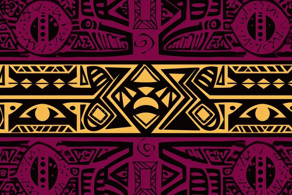 African tribal pattern art backgrounds creativity. AI generated Image by rawpixel.