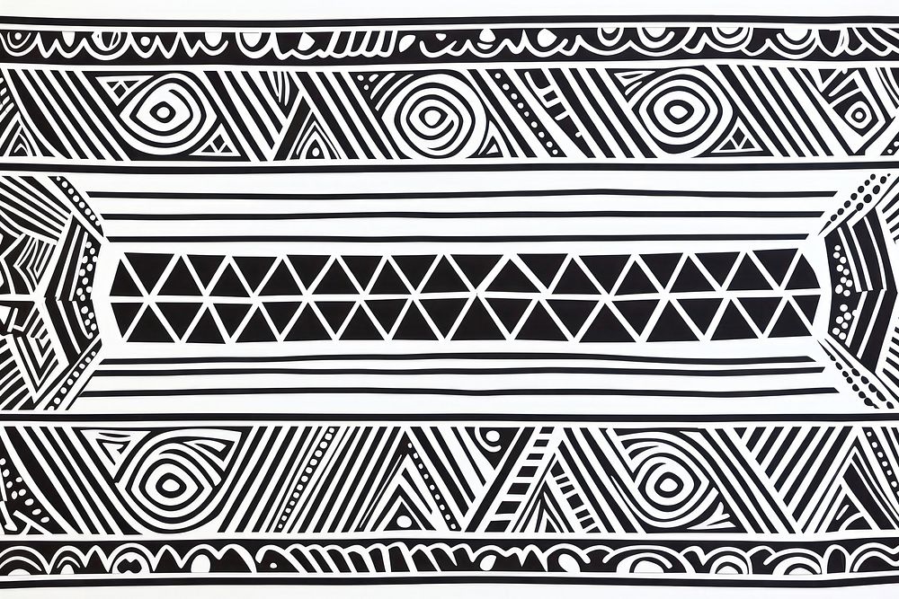 African tribal pattern backgrounds drawing sketch. AI generated Image by rawpixel.