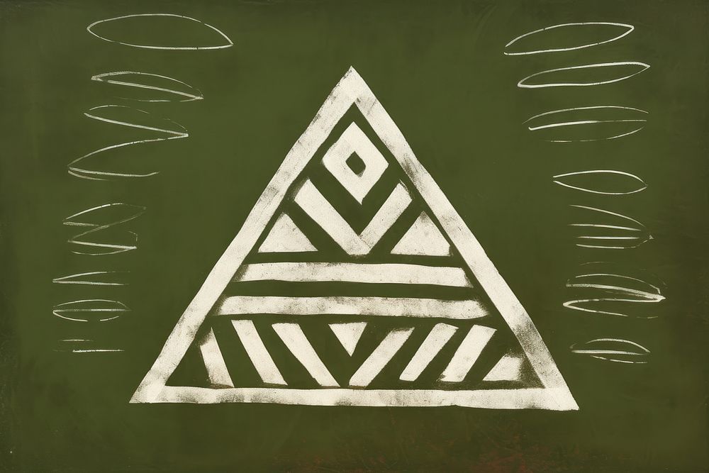 African tribal motif backgrounds blackboard sketch. AI generated Image by rawpixel.