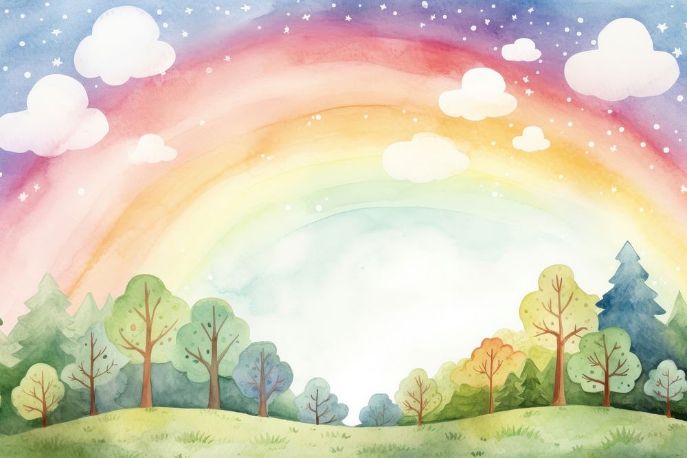 A Rainbow backgrounds landscape outdoors. AI generated Image by rawpixel.