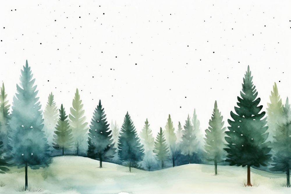 Minimal Forest at Christmas forest backgrounds outdoors. AI generated Image by rawpixel.
