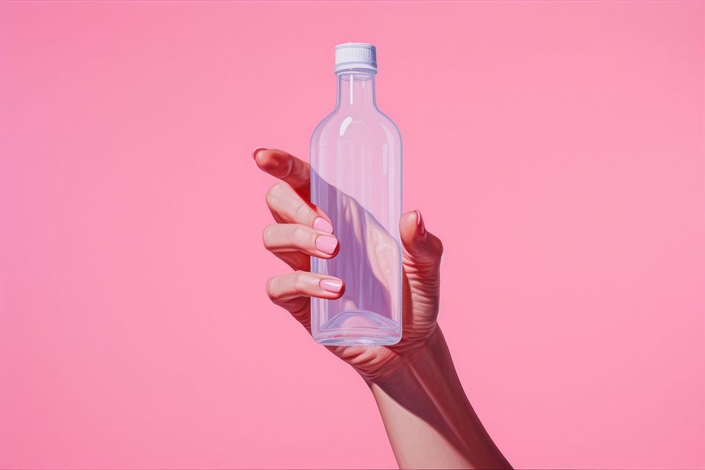 Woman bottle pink refreshment. AI generated Image by rawpixel.
