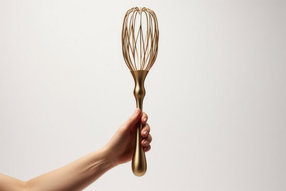 Hand whisk white background silverware tableware. AI generated Image by rawpixel.