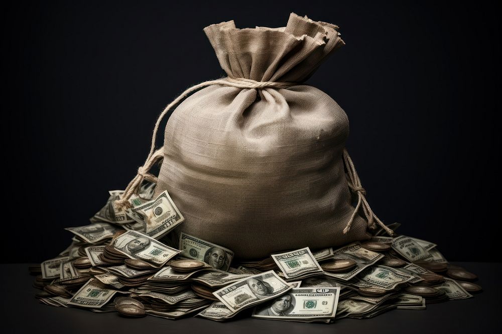Sack of money bag electronics investment. AI generated Image by rawpixel.