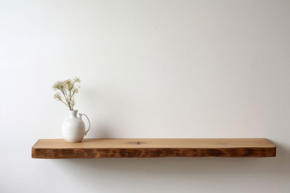 Wooden board shelf architecture simplicity. AI generated Image by rawpixel.