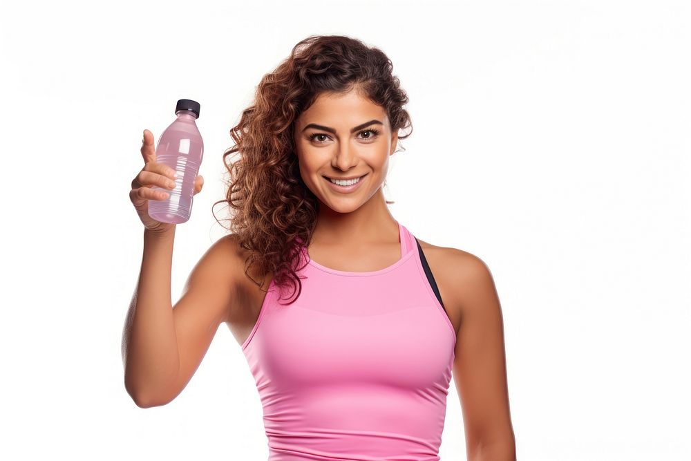 Mexican sport woman bottle sports smile. AI generated Image by rawpixel.