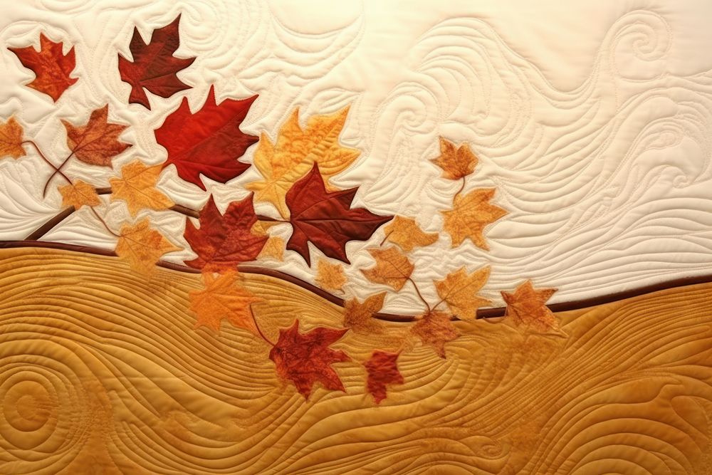 Falling maple leaves plant craft leaf. AI generated Image by rawpixel.