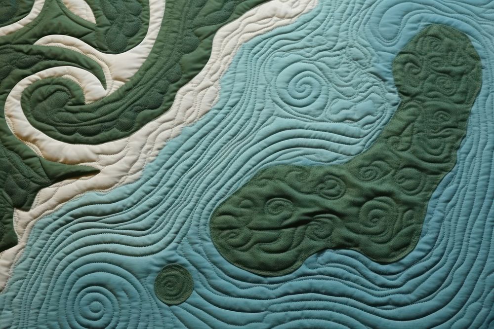 Water surface applique textile pattern. AI generated Image by rawpixel.