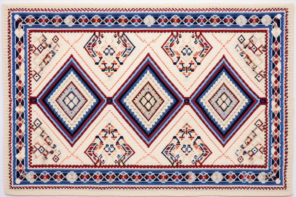 Rug backgrounds pattern needlework. AI generated Image by rawpixel.