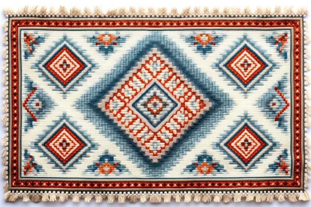 Rug backgrounds pattern cross-stitch. AI generated Image by rawpixel.