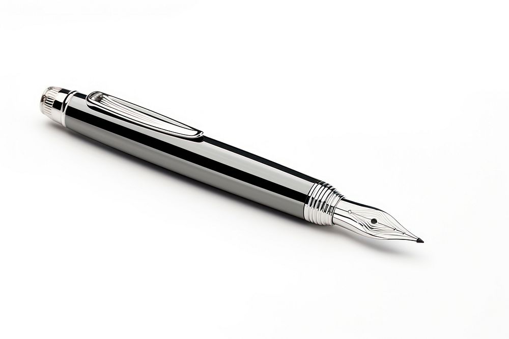 Pen silver white background weaponry. AI generated Image by rawpixel.