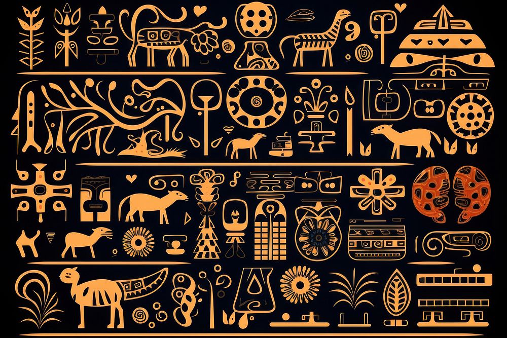 African ornament backgrounds pattern art. AI generated Image by rawpixel.