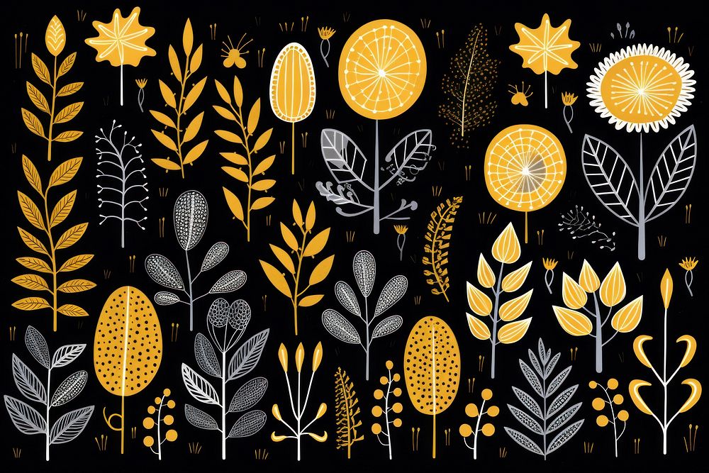 African plant outdoors graphics pattern. AI generated Image by rawpixel.