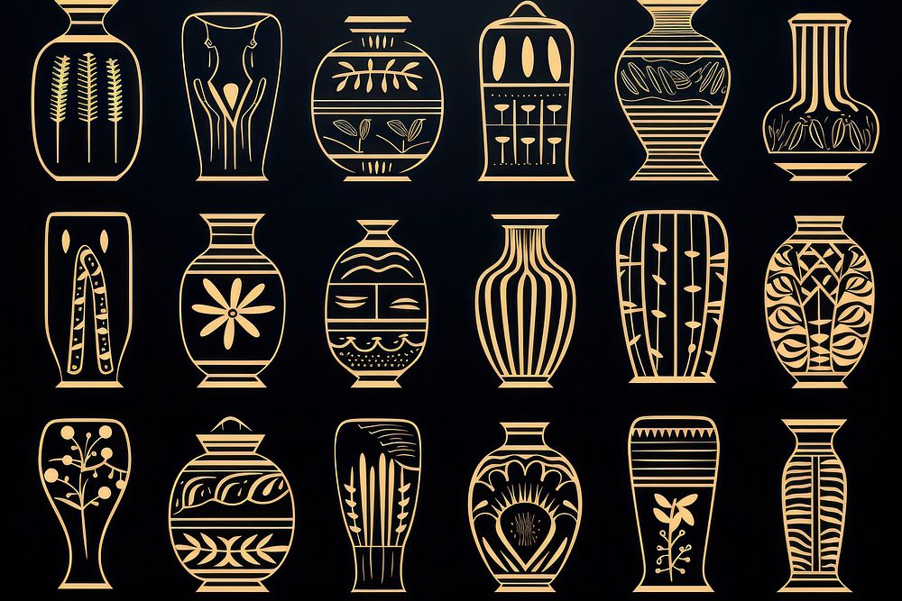 African vase urn arrangement creativity. AI generated Image by rawpixel.