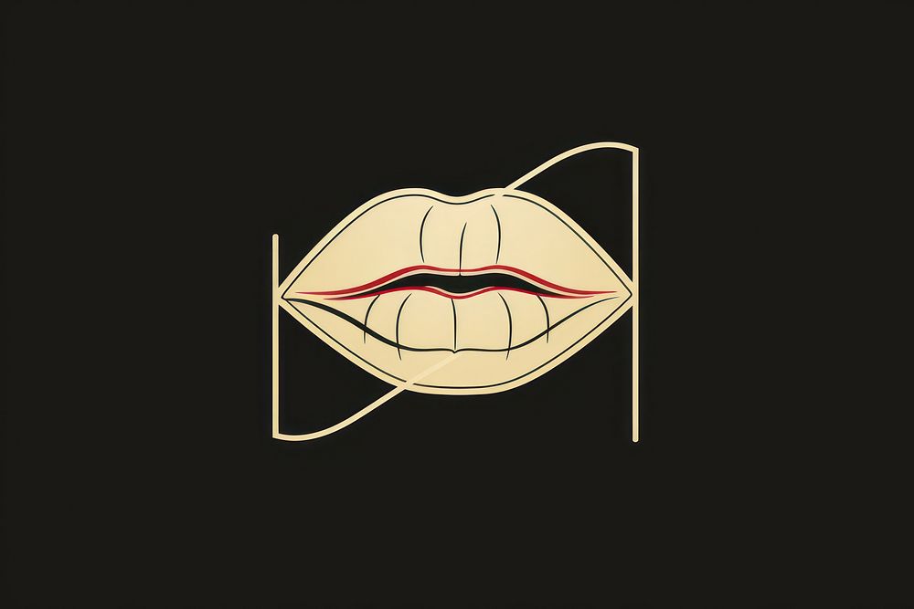 1920s lipstick logo art clothing. AI generated Image by rawpixel.