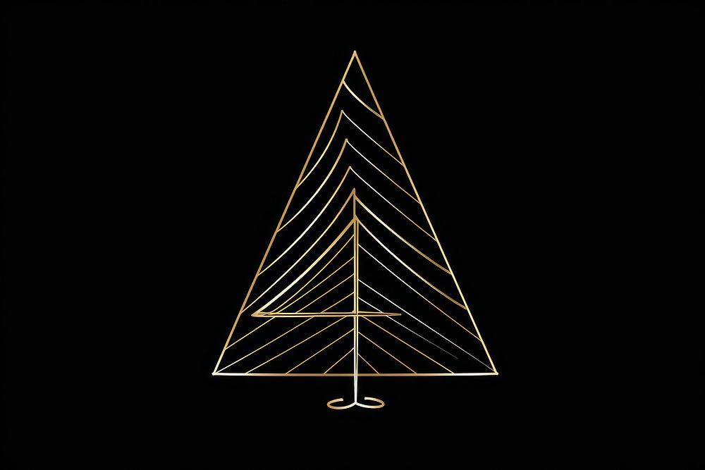 Christmas pine tree christmas symbol line. AI generated Image by rawpixel.