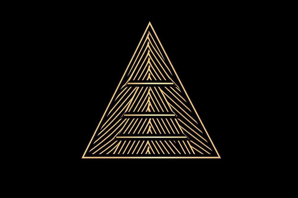 Christmas tree line gold logo. AI generated Image by rawpixel.