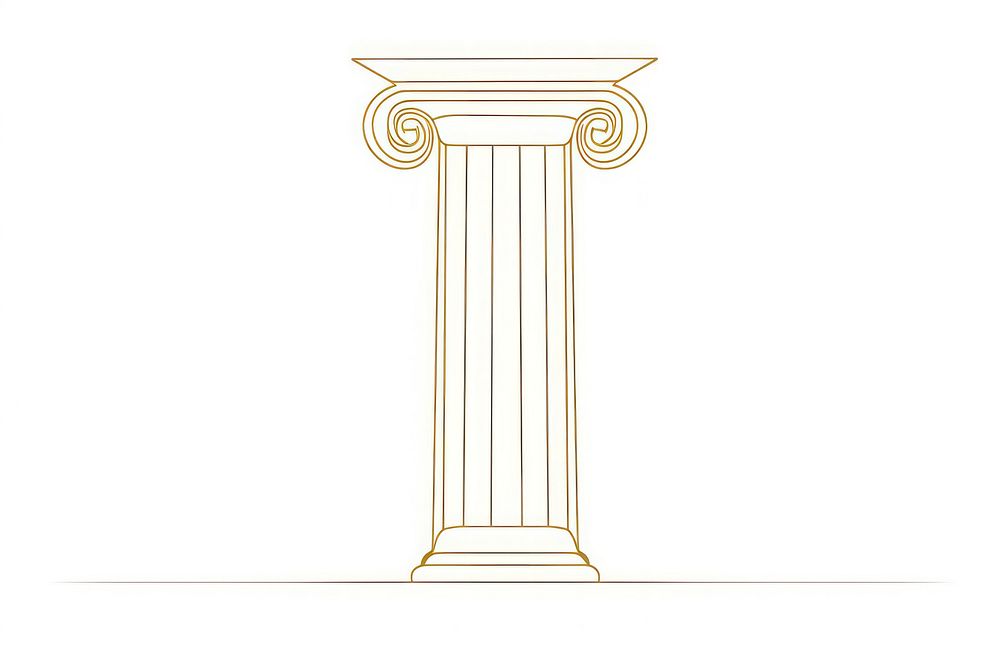 Corinthian greek column architecture line creativity. AI generated Image by rawpixel.