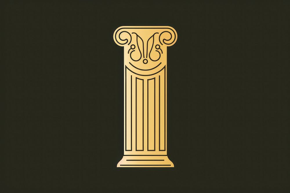 Corinthian greek column architecture gold creativity. AI generated Image by rawpixel.