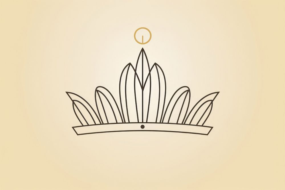 Crown chandelier line logo. AI generated Image by rawpixel.
