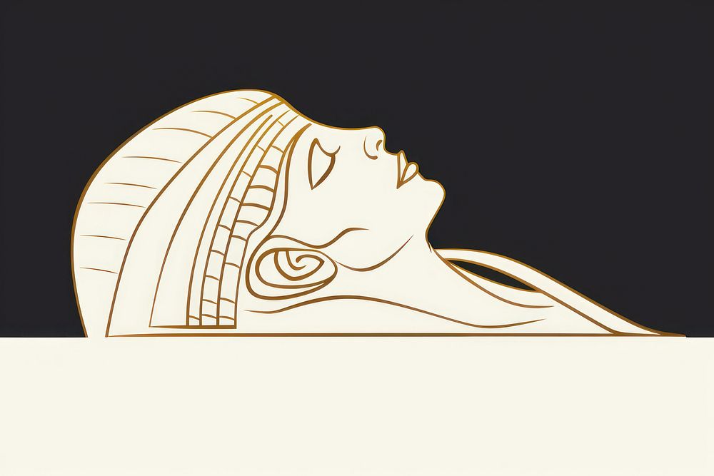 Egyptian mummy art relaxation headshot. AI generated Image by rawpixel.